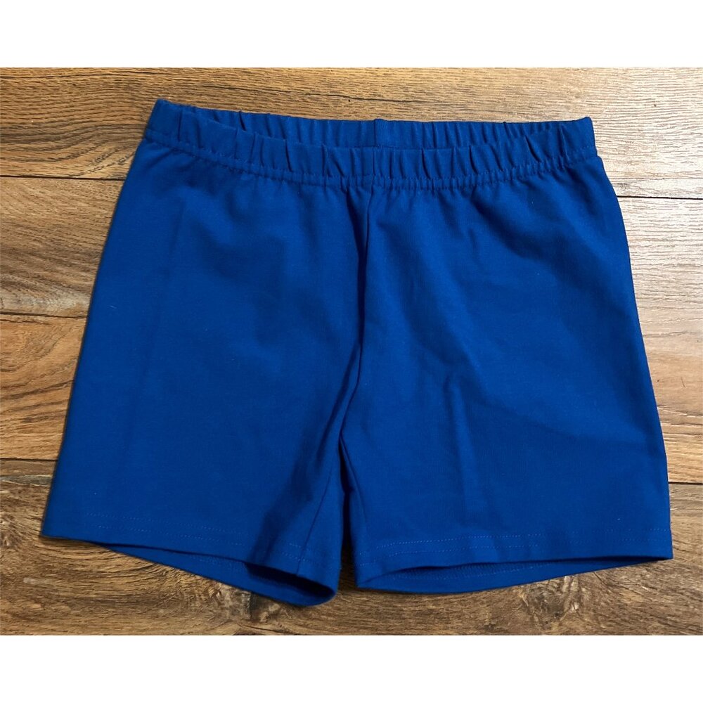 Hanna Andersson Size 12 Royal Blue Tumble Shorts Jersey Knit Stretchy NWOT